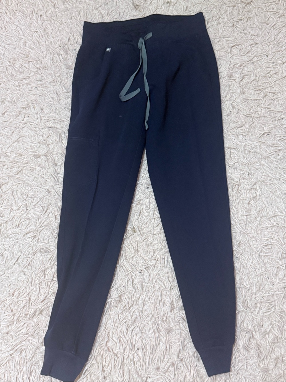 Figs Women's Navy Joggers with Gray Drawstring
